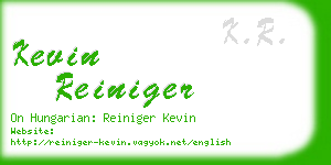 kevin reiniger business card